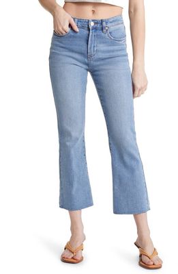 BLANKNYC Mid Rise Raw Hem Kick Flare Organic Cotton Jeans in See You Tonight