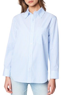 BLANKNYC Oversize Stripe Button-Up Shirt in Feel Good