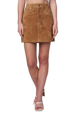 BLANKNYC Suede Miniskirt in Pecan
