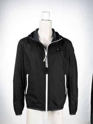 Blauer detachable-hood zipped jacket - Black