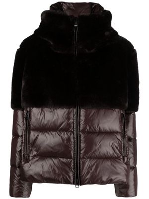 Blauer Elene faux-fur hooded puffer jacket - Brown