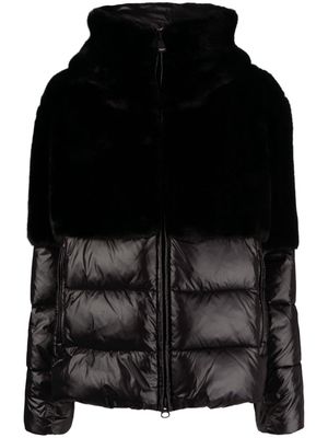 Blauer Elene panelled padded jacket - Black