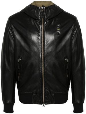 Blauer Henry leather jacket - Black