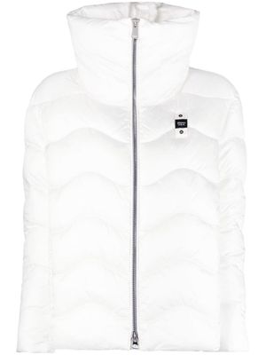 Blauer high-neck zip-up puffer jacket - White