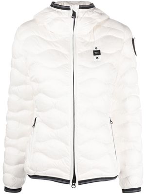 Blauer logo-appliqué padded jacket - White