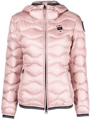Blauer logo-patch padded jacket - Pink