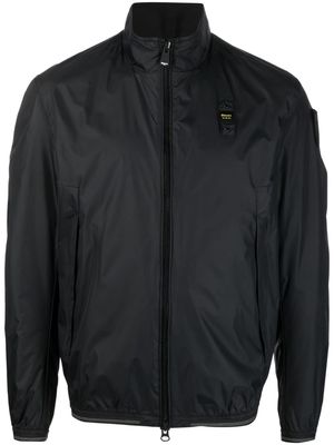Blauer logo-patch zip-fastening jacket - Black