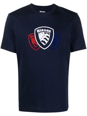 Blauer logo-print short-sleeve T-shirt - Blue