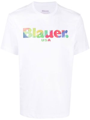 Blauer logo-print short-sleeve T-shirt - White