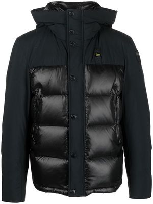 Blauer padded panel puffer jacket - Black