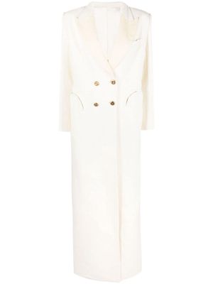 Blazé Milano double-breasted maxi coat - White