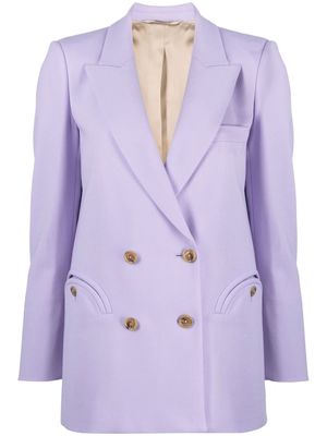 Blazé Milano double-breasted virgin.wool blazer - Purple