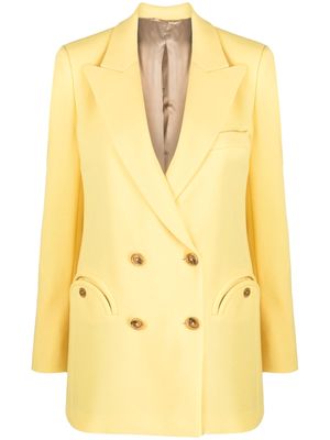 Blazé Milano double-breasted virgin wool blazer - Yellow