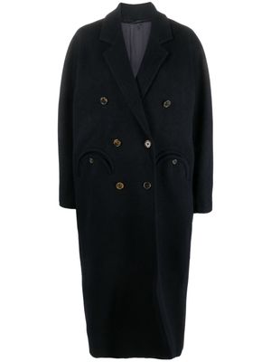 Blazé Milano double-breasted wool-blend coat - Blue