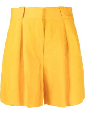 Blazé Milano high-waist pleat shorts - Yellow