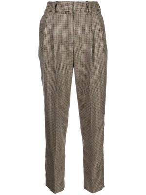 Blazé Milano houndstooth straight-leg cut trousers - Brown