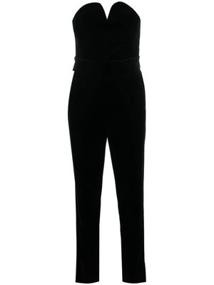 Blazé Milano Jealousy strapless velvet jumpsuit - Black