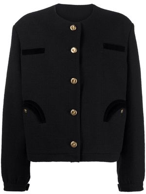 Blazé Milano Missy Smiley-pocket knitted jacket - Black