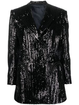 Blazé Milano sequin-embellished silk blazer - Black