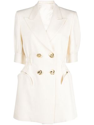 Blazé Milano short-sleeve blazer dress - Neutrals