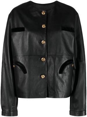 Blazé Milano single-breasted leather jacket - Black