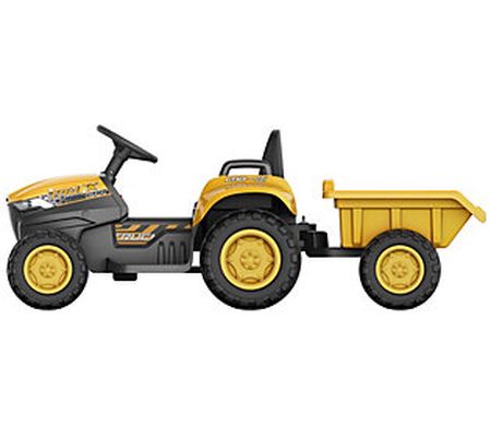 Blazin' Wheels 12V Battery Operated Tractor wit h Trailer