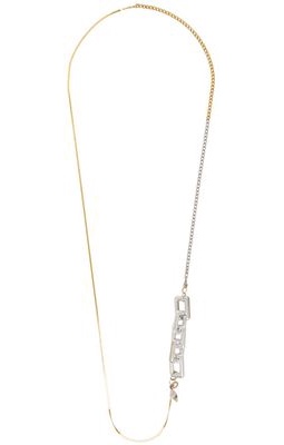 Bless Silver & Gold Materialmix Long Necklace