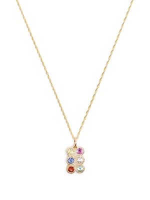 Bleue Burnham 9kt yellow gold Flowers Grow Together sapphire necklace