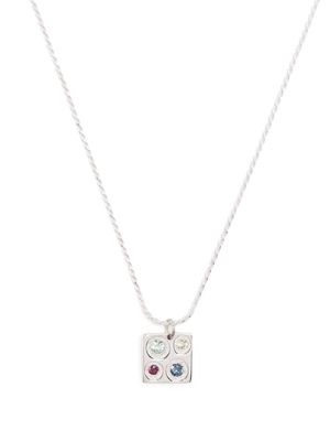 Bleue Burnham Chloroplast sapphire pendant necklace - Silver