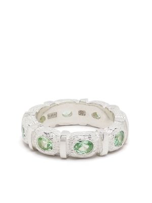 Bleue Burnham Eternity green sapphire ring - Silver