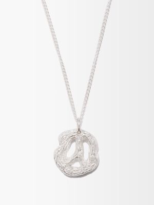 Bleue Burnham - Peace Pendant Sterling-silver Necklace - Mens - Silver