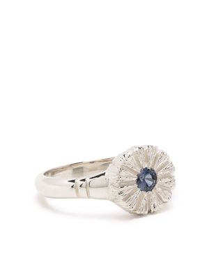 Bleue Burnham sterling silver Flower Press ring