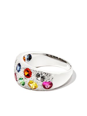 Bleue Burnham sterling silver Riviera sapphire ring