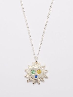 Bleue Burnham - Sunshine Sapphire & Sterling-silver Necklace - Mens - Silver