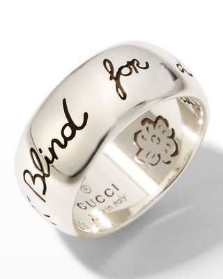 Blind for Love 9mm Sterling Silver Band Ring