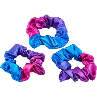 BLISSY 3-Pack Silk Scrunchies in Purple Ombre 