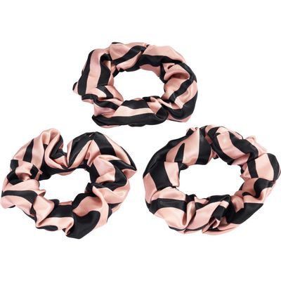 BLISSY 3-Pack Silk Scrunchies in Tiger 