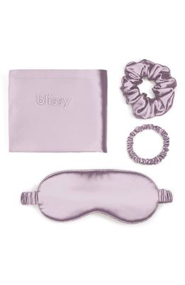 BLISSY Dream 4-Piece Mulberry Silk Set in Lavender 