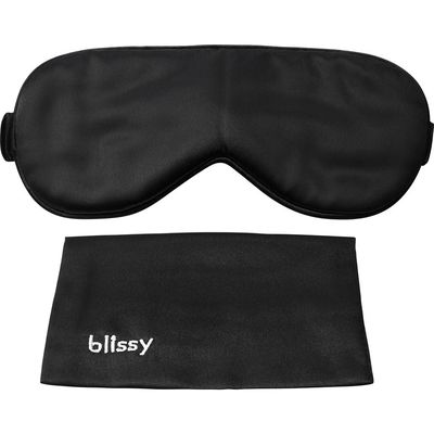 BLISSY Silk Sleep Mask in Black 