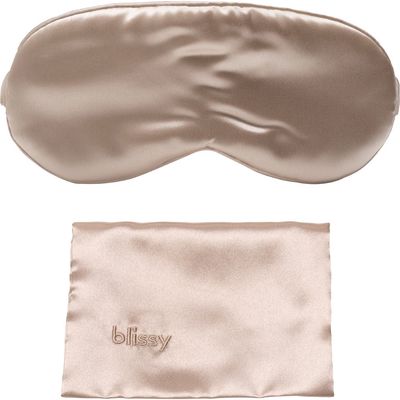 BLISSY Silk Sleep Mask in Champagne 