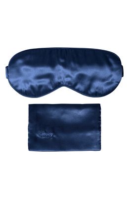 BLISSY Silk Sleep Mask in Navy