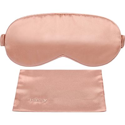 BLISSY Silk Sleep Mask in Rose Gold 