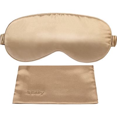 BLISSY Silk Sleep Mask in Taupe 