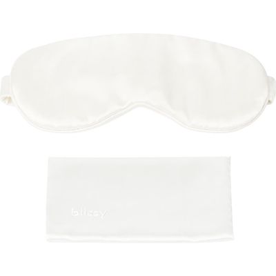 BLISSY Silk Sleep Mask in White 