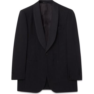 BLK DNM 55 Wool & Mohair Blazer in Black Tux Wool