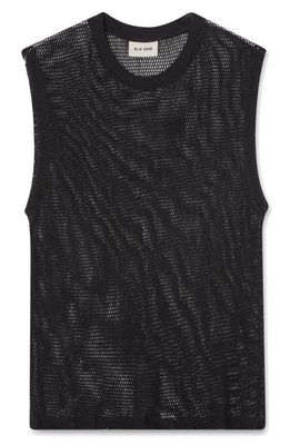 BLK DNM Organic Cotton Mesh Tank in Black Mesh