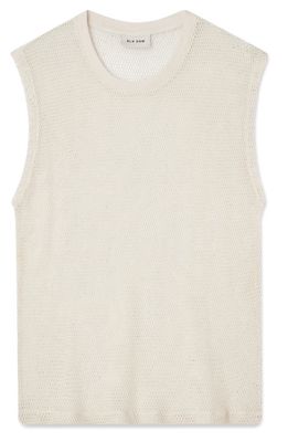 BLK DNM Organic Cotton Mesh Tank in White Mesh 