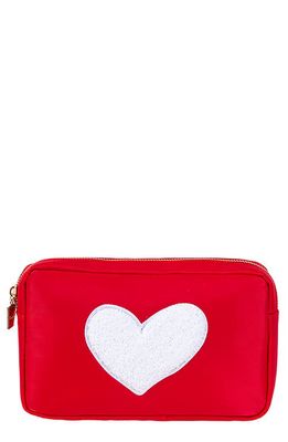 Bloc Bags Medium Heart Cosmetic Bag in Red