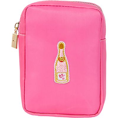 Bloc Bags Mini Champagne Cosmetics Bag in Bubblegum 