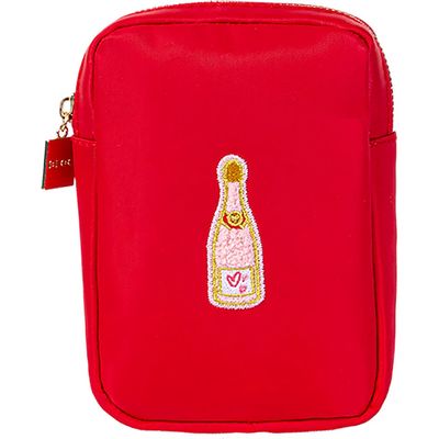 Bloc Bags Mini Champagne Cosmetics Bag in Red 